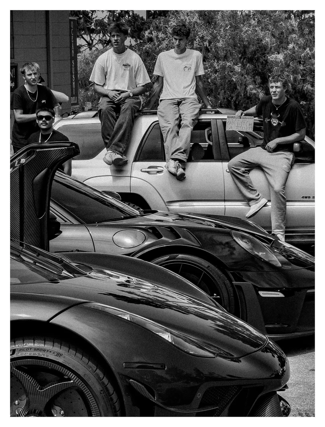Youth with cars